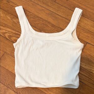 Lululemon cream ribbed tank top